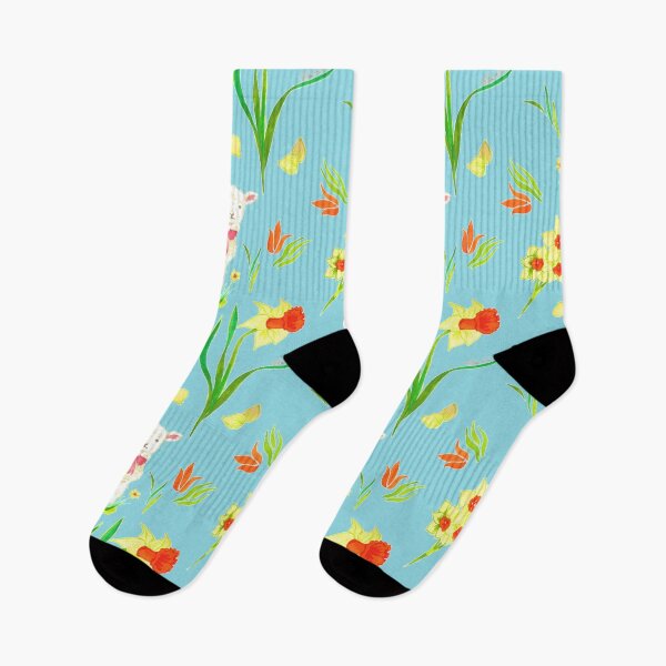 Item preview, Lambs and Daffs blue designed and sold by Phoebekirk.
