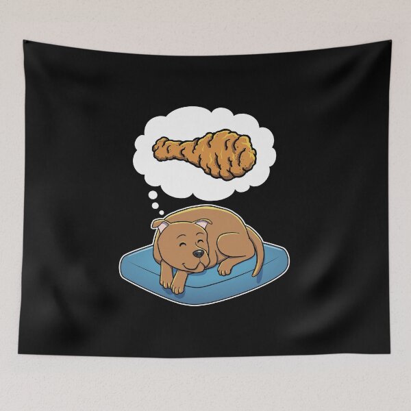 Artikelvorschau, Staffordshire Bull Terrier dreaming about Fried Chicken entworfen und verkauft von DoggieDelights.