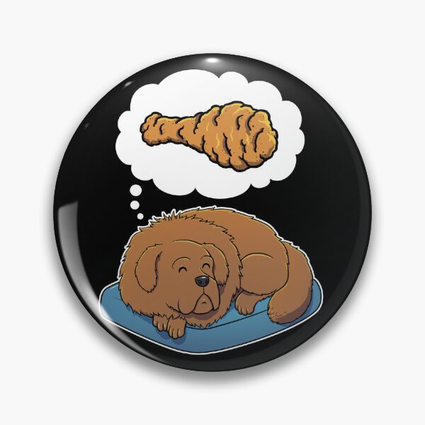 Item preview, Tibetan Mastiff dreaming about Fried Chicken designed and sold by DoggieDelights.