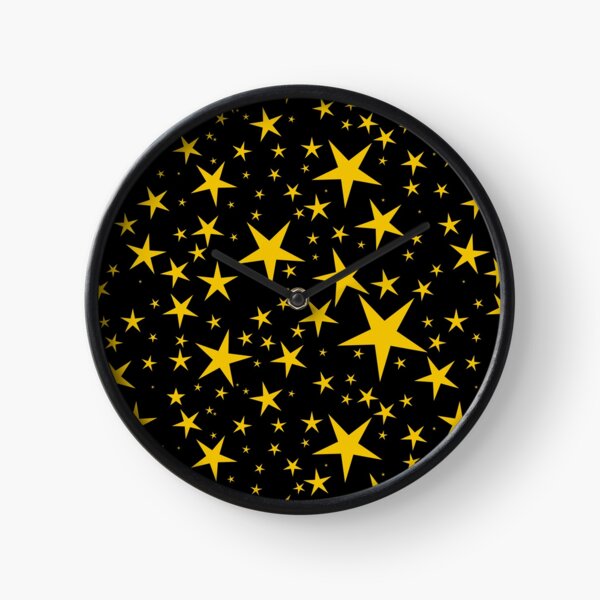 NDVH Stars (gold on black) Clock
