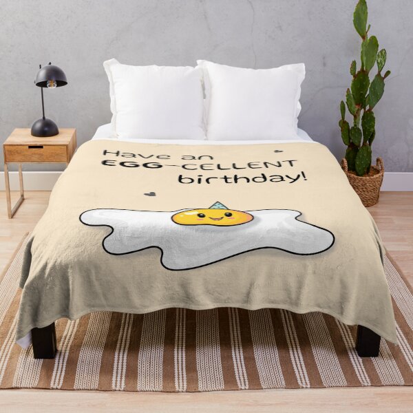 Item preview, Have an egg-cellent birthday funny punny greeting designed and sold by HajnalkArt.
