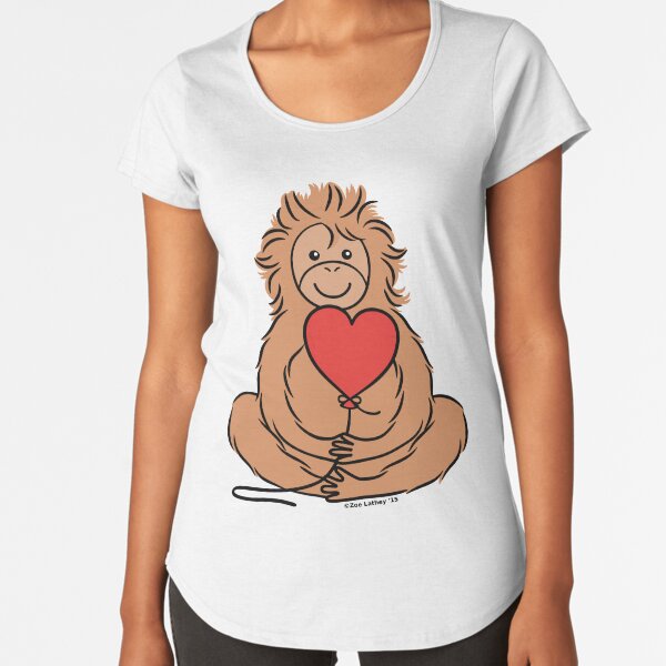 Lovable Orangutan Premium Scoop T-Shirt
