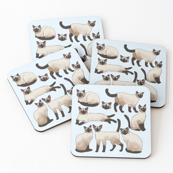 Item preview, Siamese cat cute illustration pattern  designed and sold by Yarafantasyart.