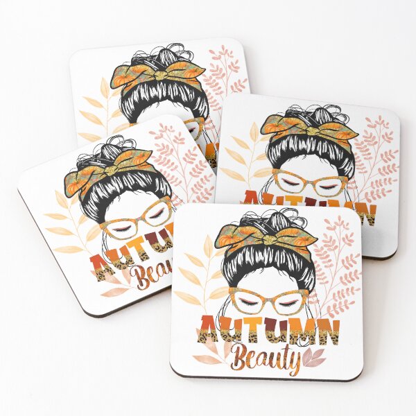 Item preview, Autumn beauty messy bun with pumpkin print headband designed and sold by CharlieCreates.