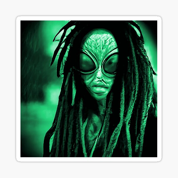 "Cyberpunk Dreadlock Alien Fantasy Demon Monsters " Sticker For Sale By ...