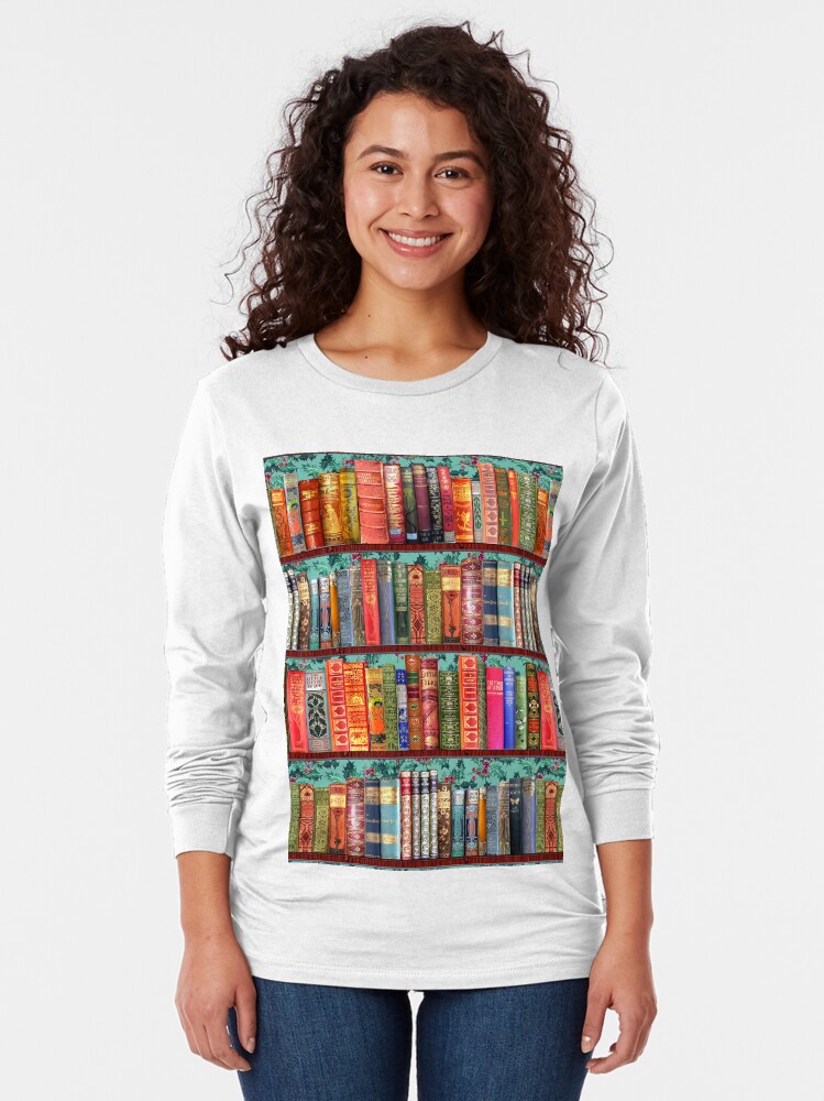 Alternate view of Christmas vintage books, holly Long Sleeve T-Shirt