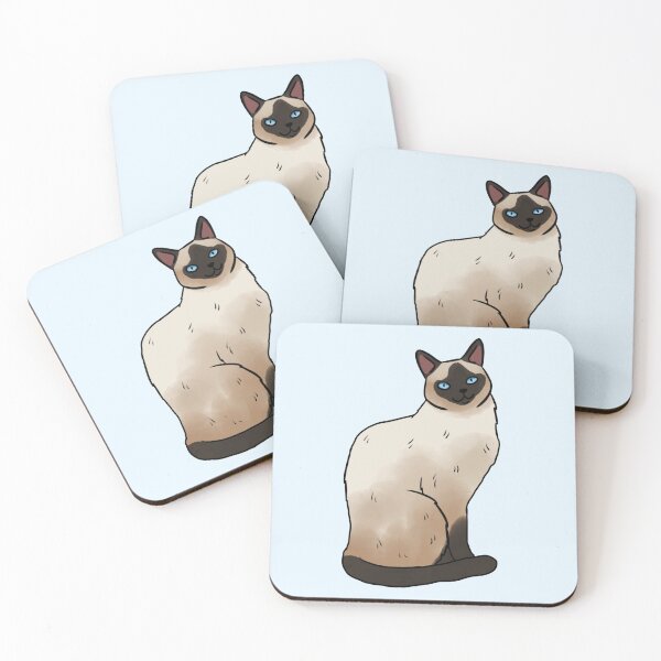 Item preview, Siamese cat cute illustration designed and sold by Yarafantasyart.