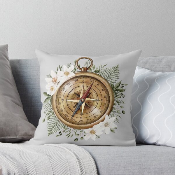 Item preview, Watercolor Floral Compass designed and sold by Nature Hues.