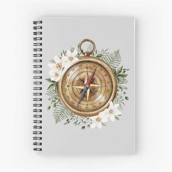 Item preview, Watercolor Floral Compass designed and sold by Nature Hues.