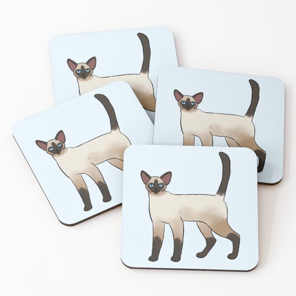 Item preview, Siamese cat cute illustration designed and sold by Yarafantasyart.
