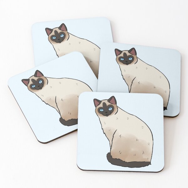 Item preview, Siamese cat cute illustration designed and sold by Yarafantasyart.