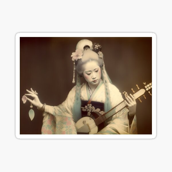 Shamisen nostalgia Pegatina