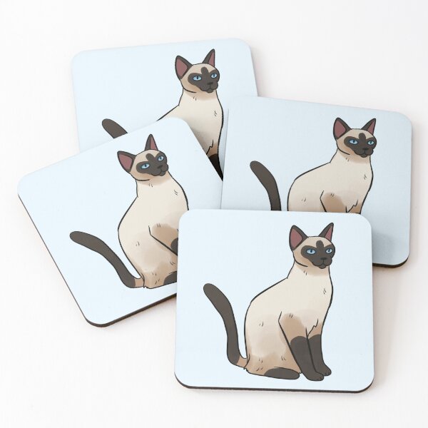 Item preview, Siamese cat cute illustration designed and sold by Yarafantasyart.