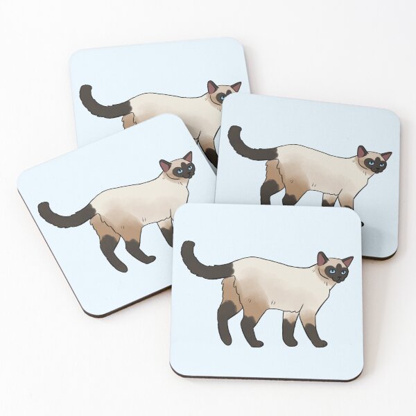 Item preview, Siamese cat cute illustration designed and sold by Yarafantasyart.