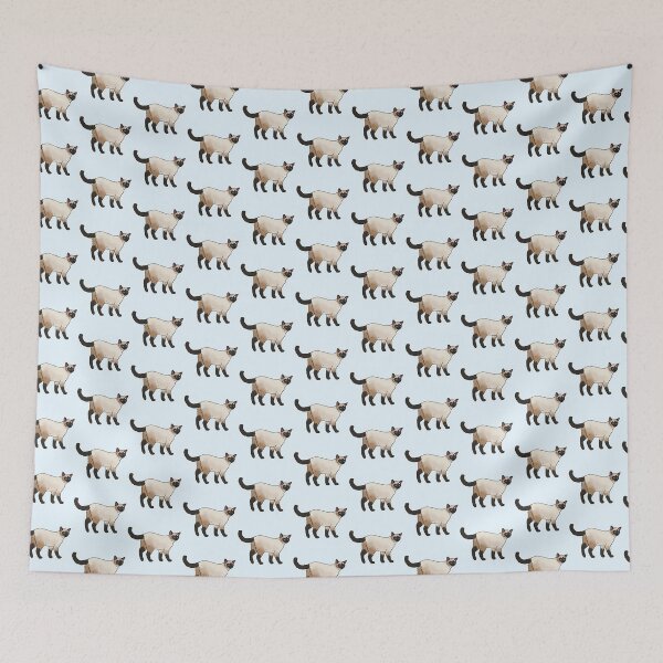 Item preview, Siamese cat cute illustration designed and sold by Yarafantasyart.