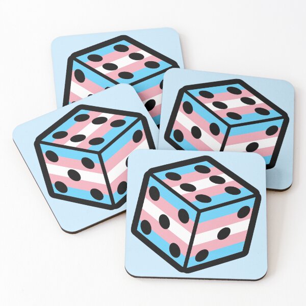 Item preview, Trans Flag Dice designed and sold by everything4eva.