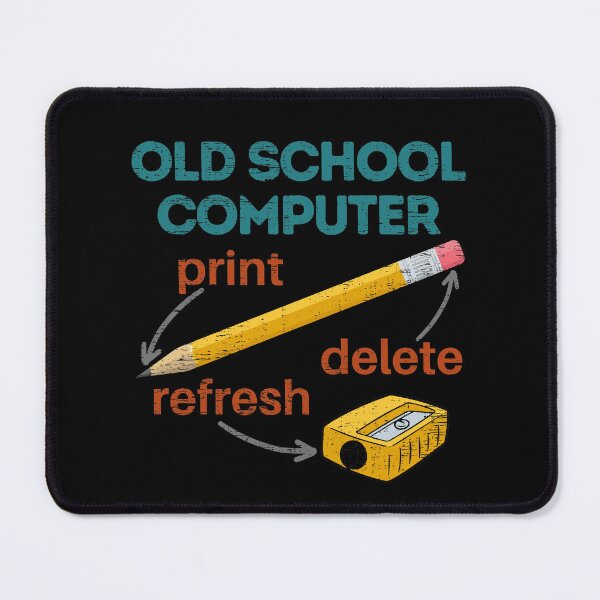 Item preview, Old school computer, Pencil, Sharpener, Erasier, Print Delete, Refresh, Funny designed and sold by facePale.