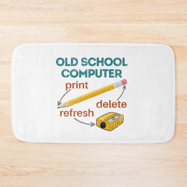 Item preview, Old school computer, Pencil, Sharpener, Erasier, Print Delete, Refresh, Funny designed and sold by facePale.