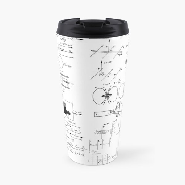 General Physics Formula Set Travel Coffee Mug