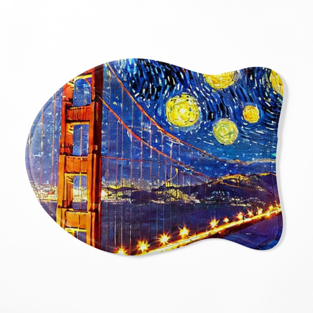 Van Gogh Never Saw Golden Gate Bridge Starry Night Stretched 