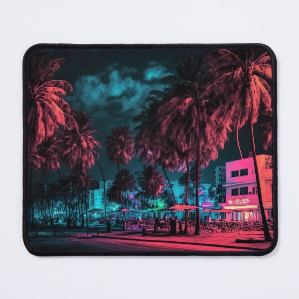 Item preview, Miami at Night Miami Moonlight Florida designed and sold by ArtfulAmbitions.