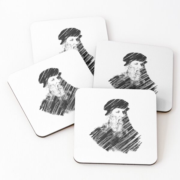 Item preview, Leonardo da Vinci artistic stroke portrait designed and sold by Luca Marella.