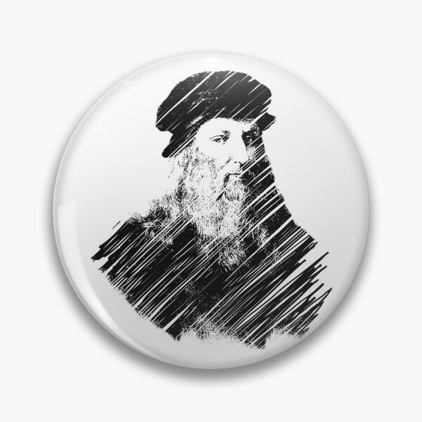 Item preview, Leonardo da Vinci artistic stroke portrait designed and sold by Luca Marella.