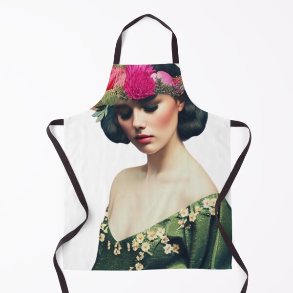 Artikelvorschau, Vintage Woman With A Floral Crown 'The Reluctant Muse', - Schöne blühende Blumengeschenke entworfen und verkauft von Flowerartlovers.