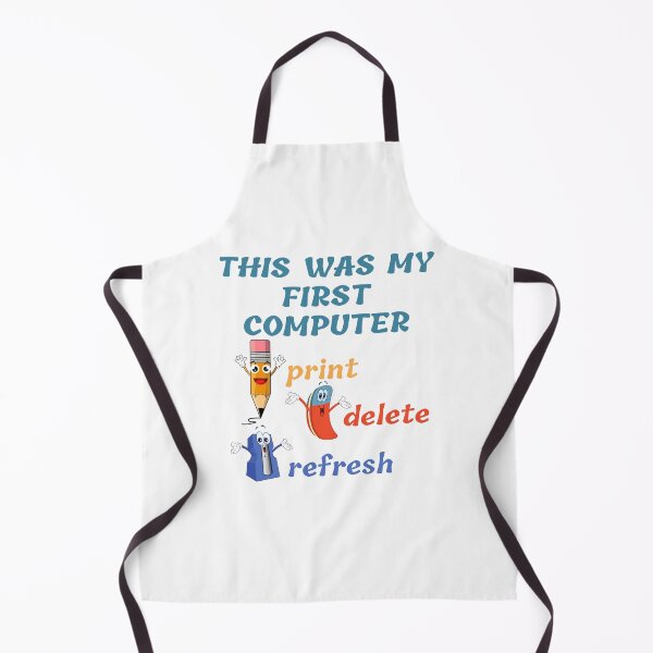 Artikelvorschau, Dies war mein erster Computer, Bleistift, Anspitzer, Radiergummi, Drucken löschen, aktualisieren, lustig entworfen und verkauft von facePale.