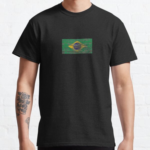 Men's Brasil Flag and Country Emblem, Brazil T-Shirt