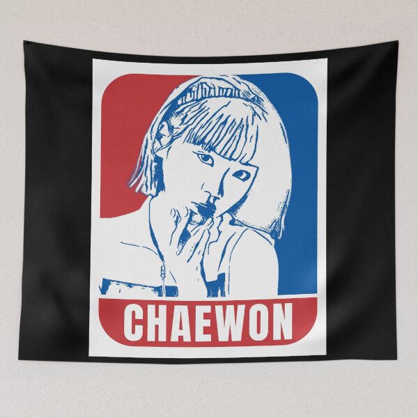 Item preview, LE SSERAFIM Chaewon Sketch Silhouette Blue and Red designed and sold by AliffStudio.