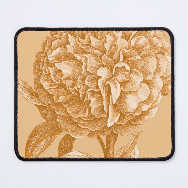 Item preview, Peony Flower Vintage Modern Floral Botanical Illustration in Buttercream Caramel designed and sold by kierkegaard.