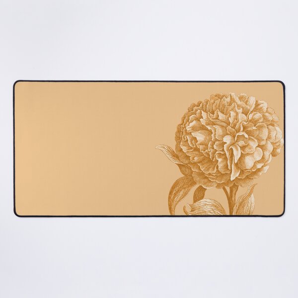 Item preview, Peony Flower Vintage Modern Floral Botanical Illustration in Buttercream Caramel designed and sold by kierkegaard.