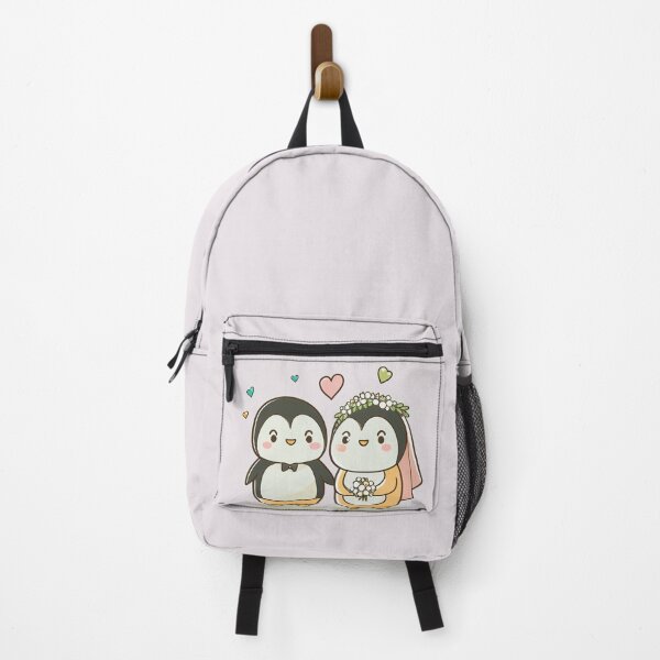 Item preview, kawaii cute penguin couple's wedding designed and sold by EmeraldeaArt.