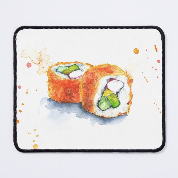 Item preview, Watercolor California Roll Sushi designed and sold by MiraMalt.