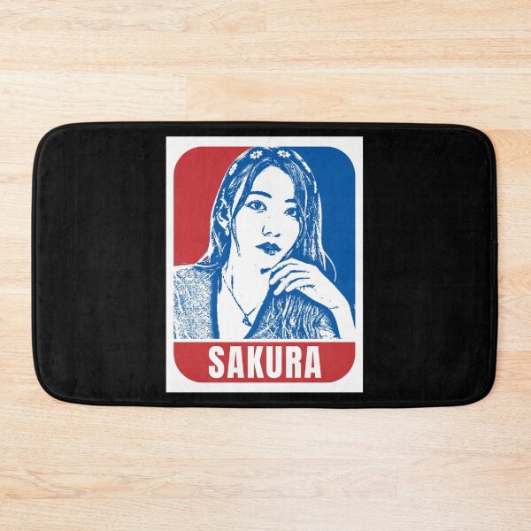 Item preview, LE SSERAFIM Sakura Sketch Silhouette Blue and Red designed and sold by AliffStudio.