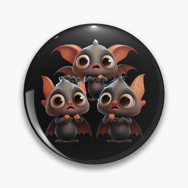 Item preview, Three Puzzled Vampire Bats designed and sold by MTJ-Mushrooms.