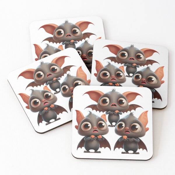 Item preview, Three Puzzled Vampire Bats designed and sold by MTJ-Mushrooms.