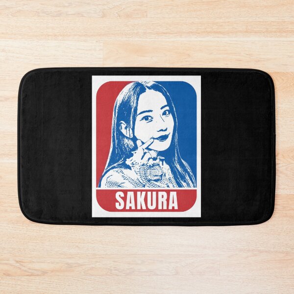 Item preview, LE SSERAFIM Sakura Sketch Silhouette Blue and Red designed and sold by AliffStudio.