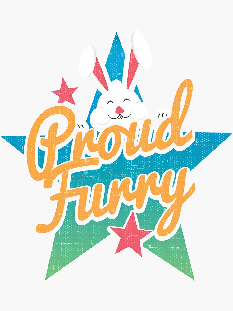 "Proud Furry " Sticker by Njkfla | Redbubble