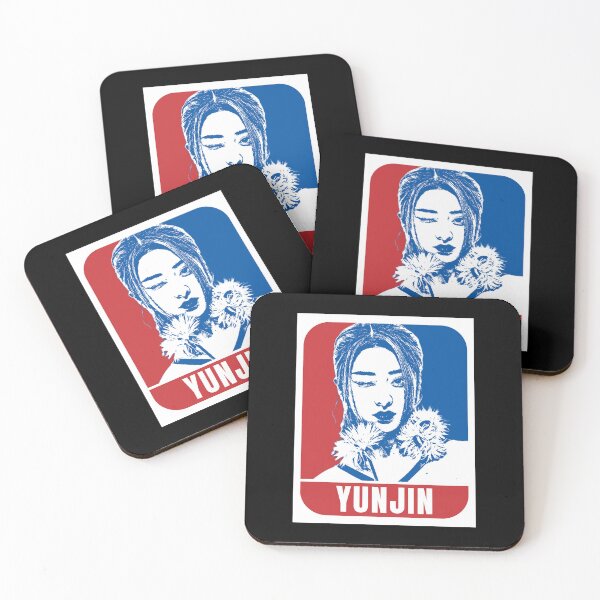 Item preview, LE SSERAFIM Yunjin Sketch Silhouette Blue and Red designed and sold by AliffStudio.