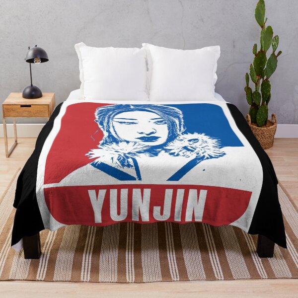 Item preview, LE SSERAFIM Yunjin Sketch Silhouette Blue and Red designed and sold by AliffStudio.