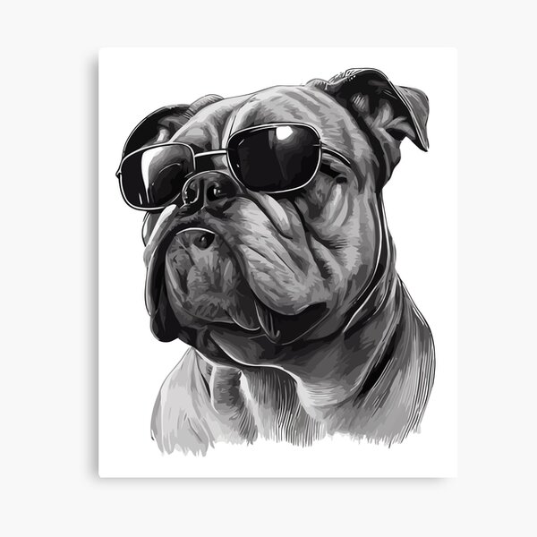 Artikel-Vorschau von English Bulldog Wearing Sunglasses, designt und verkauft von kudostees.