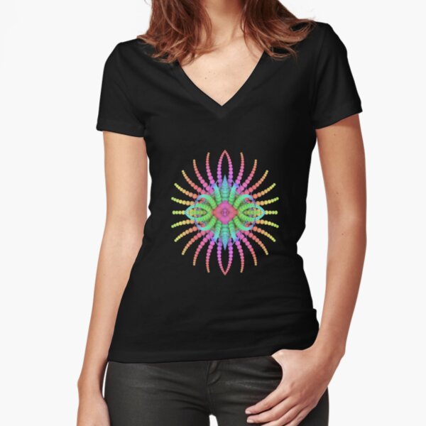 flagellate Fitted V-Neck T-Shirt