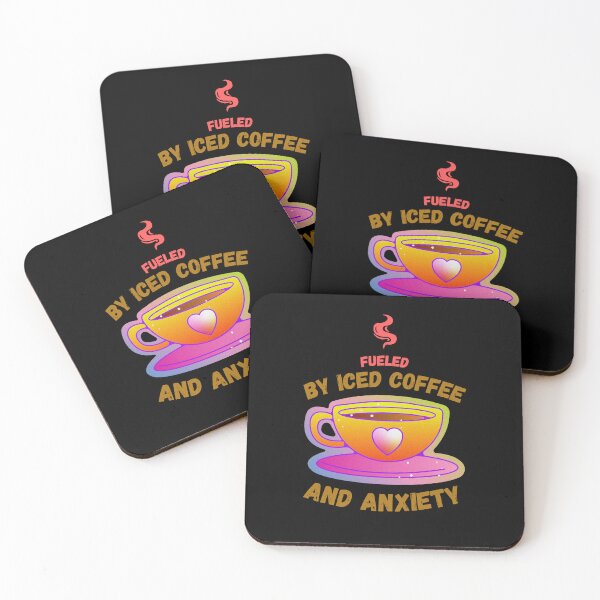 Item preview,  Fueled By Iced Coffee And Anxiety-Coffee lover IDEA GIFT designed and sold by Worldofseries.