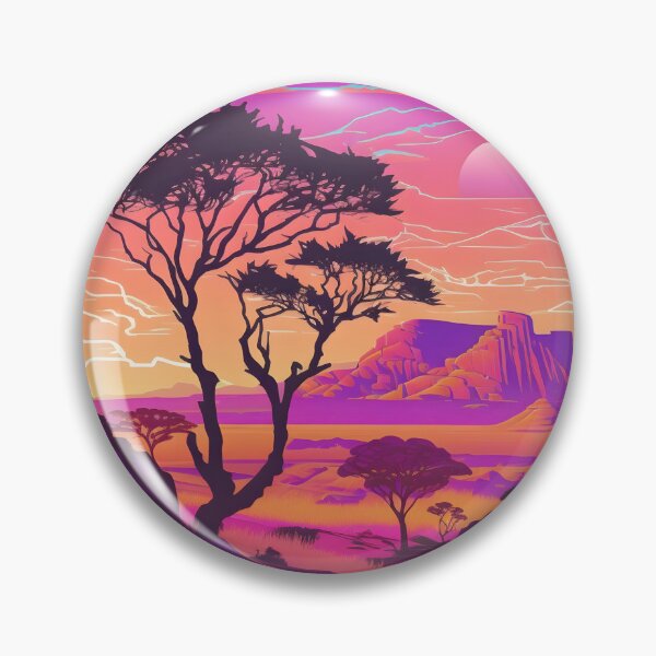 Item preview, Vaporwave ｜ Paisaje africano ｜ Atardecer ｜ Naturaleza ｜ Viajes designed and sold by GavinciCode.