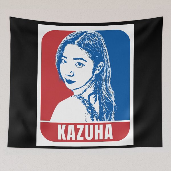Item preview, LE SSERAFIM Kazuha Sketch Silhouette Blue and Red designed and sold by AliffStudio.