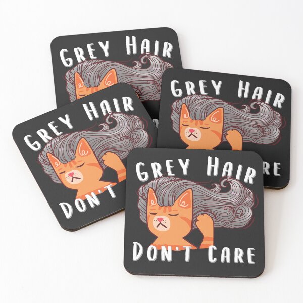 Item preview, Pelo gris No me importa Gato gracioso de pelo gris designed and sold by SusanaDesigns.