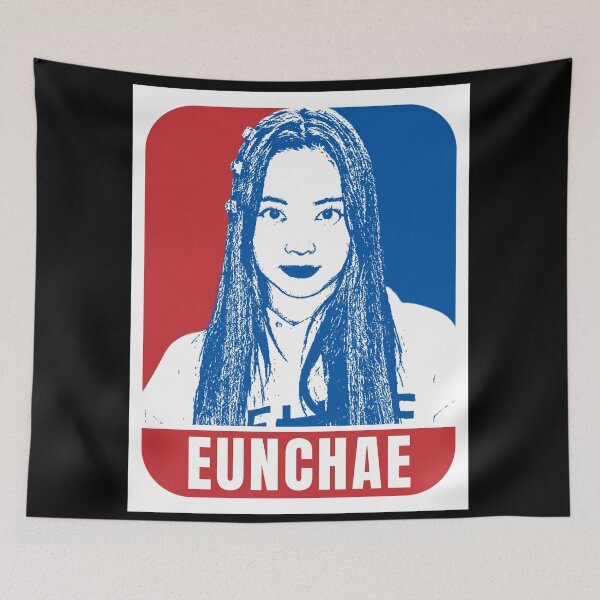 Item preview, LE SSERAFIM Eunchae Sketch Silhouette Blue and Red designed and sold by AliffStudio.