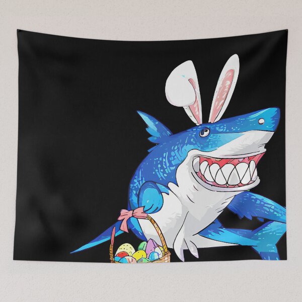 Artikelvorschau, Boys Easter, Custom Girls Easter Shark, Easter Shark Baby, Shark Bunny Easter, Shark Hunting Egg, Easter Gift entworfen und verkauft von TMelonShop.